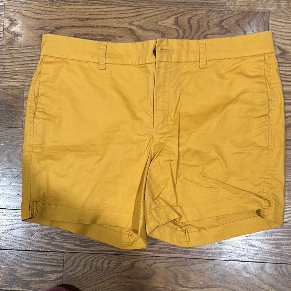 Old Navy Yellow Flat Front Shorts